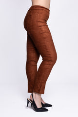 Slim Pull-On in Faux Sued