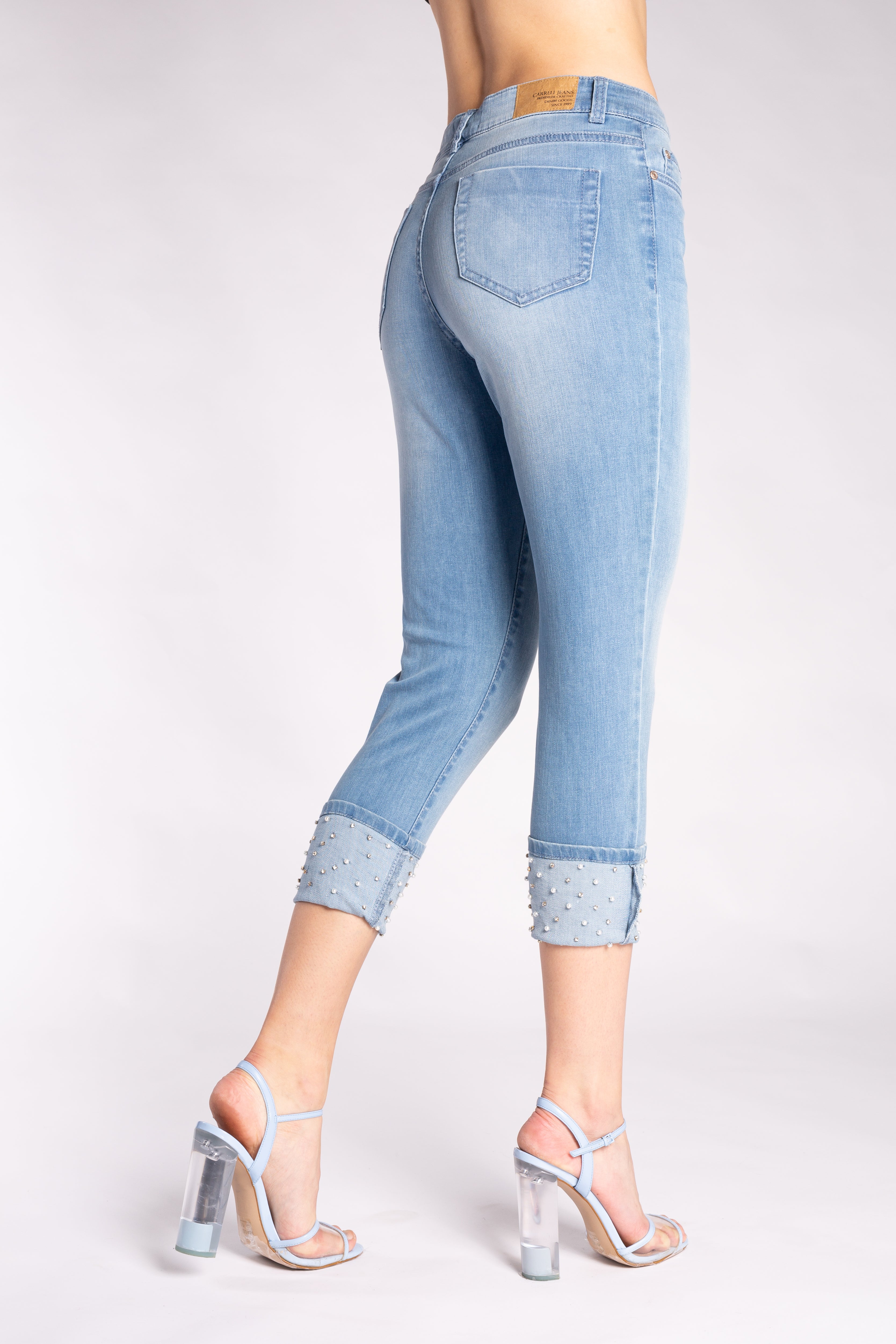 Angela High Rise Ankle Capri – Carreli Jeans